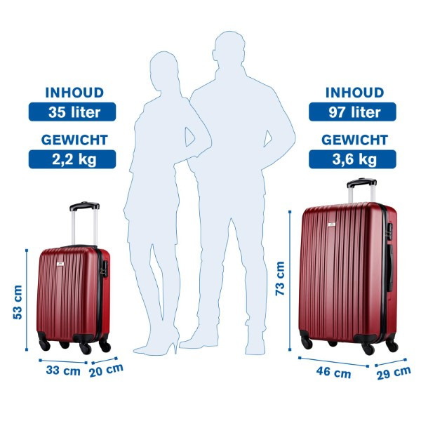 DSLLセット Kofferset | Slazenger | 2-delig (Hand- en ruimbagage, Rood)